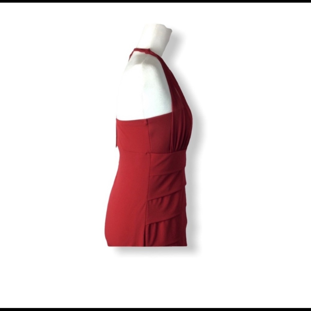Sexy red and black halter top bodycon dress in S - Picture 4 of 8